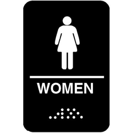 Vollrath Sign, Woman'S , Braille, 6X9" 5634